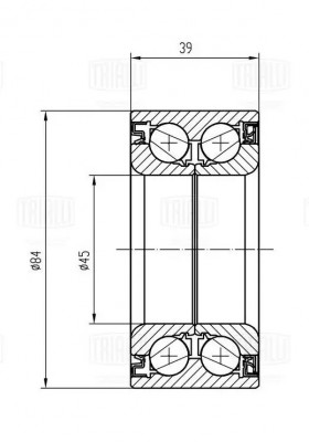 Подшипник ступицы Suzuki SX4 (06-) перед. (CS 1626) CS 1626 TRIALLI