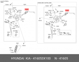 цилиндр сцепления главный!\HYUNDAI ELANTRA 416053X100 HYUNDAI