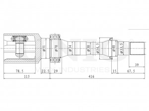 ШРУС внутренний правый CVJ-30183 UNIO