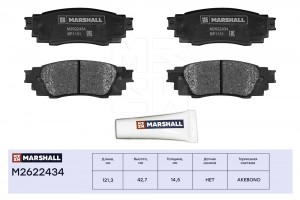 Торм. колодки дисковые задн. Toyota Camry V70 17-  RAV4 V 18- Lexus ES VII 18-   M2622434 MARSHALL