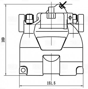 Суппорт торм. Renault Scenic III (09-)/Grand Scenic III (09-) перед. лев. d=57мм CF 204601 TRIALLI