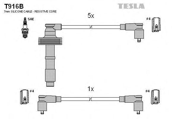 к-кт проводов!\ Volvo 850/S70 2.0-2.5i 91-05 T916B TESLA