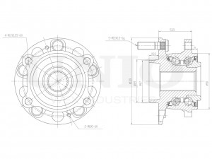 Ступица задняя (без ABS) HUB-20292 UNIO