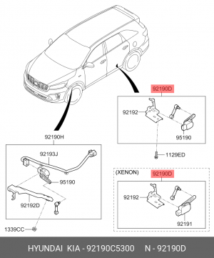 Элeктpoпpивoд 92190C5300 HYUNDAI KIA