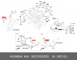 Датчик кислорода HYUNDAI Sonata GF OE 392102G550 HYUNDAI KIA