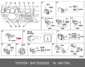 Выключатель компл. room lamp no.1 84170-26020 TOYOTA