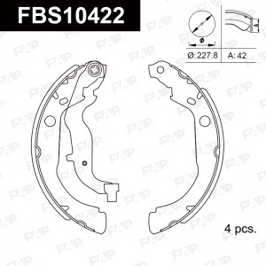 Тормозные колодки барабанные PREMIUM FBS10422 FBS10422 FAP