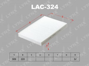 Фильтр салонный AUDI A4 15 / A5 16 / Q7(4M) 15 LAC-324 LAC-324 LYNXAUTO