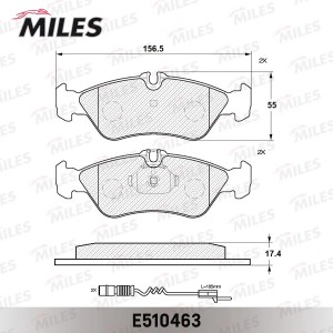 Колодки тормозные задние (Смесь CERAMIC серия PRO) MERCEDES W460/W463/SPRINTER ( E510463 MILES
