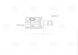 ШРУС BMW X5 E70 (07-) (внутр. перед. лев.) (GO 2627) GO 2627 TRIALLI