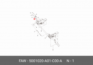 Амортизатор FAW J6,4180,4250 кабины передний OE 5001020A01C00A FAW