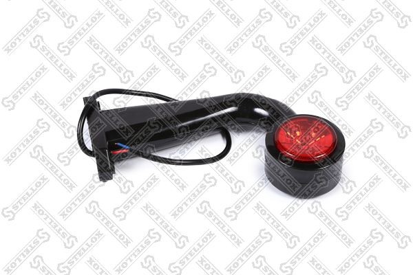 фонарь габаритный! LED рожок кр/бел изогнутый лев. EPDM (плоское стекло) \Univer 87-33521-SX STELLOX