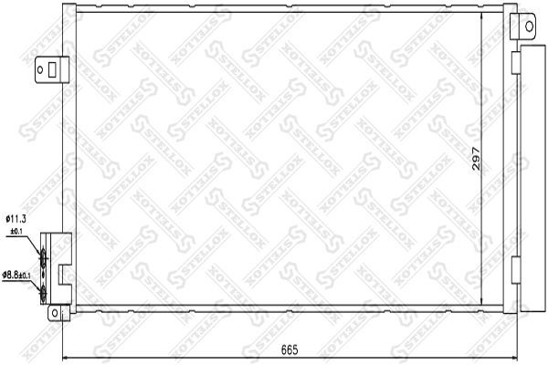 NS94899=FT5310=VL818192 [1850168] !радиатор конд.\ Opel Corsa 1.6i-1.7CDTi 06> 10-45092-SX STELLOX