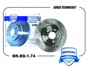 Диск тормозной передний 3501100XGW02A BR.BD.1.74 Haval Jolion 4WD BR.BD.1.74 BRAVE