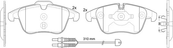 Колодки тормозные передние CITROEN C5 1.6-2.0 08- BP51462W BP51462W SB NAGAMOCHI