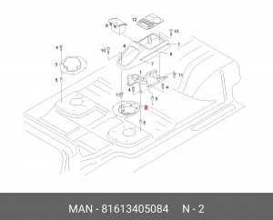 Держатель кулисы 81613405084 MAN
