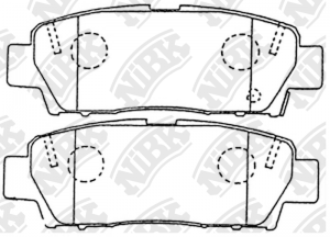 Колодки тормозные TOYOTA Mark 2 задние (4шт.) NIBK PN1323 NIBK