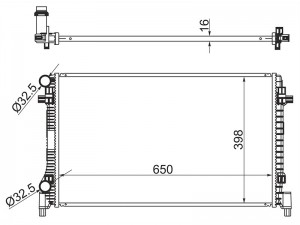 Радиатор AUDI A3S3 12-TT 14-SKODA OCTAVIA 13-SUPERB 15-VOLKSWAGEN GOLF 12-PASSAT SD00073 SAT