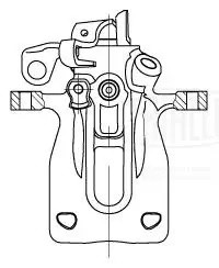 Суппорт торм. для а/м Renault Kangoo II 07-/Mercedes Citan 12- зад. лев. d38мм C CF001625 TRIALLI