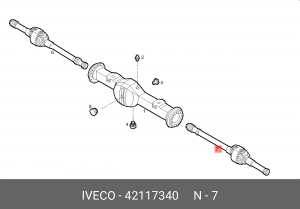 ПОЛУОСЬ IVECO 42117340 42117340 IVECO