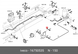гайка шестигранная! самостопорящая M14х2\ IVECO 16750535 IVECO