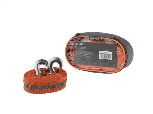 Трос буксировочный 3,5 т, 2 крюка, ширина ленты 50мм, 5м, сумка LECAR000020806 LECAR