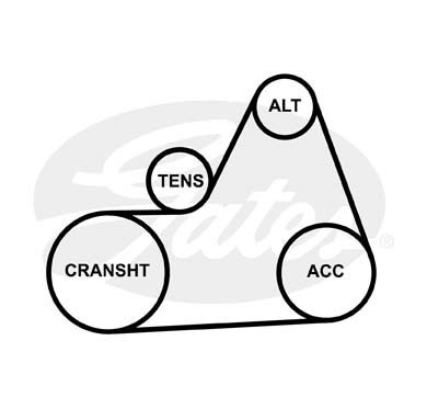 Поликлиновой ремень 6PK1203 (8653-10241) 6-PK-1203 GATES