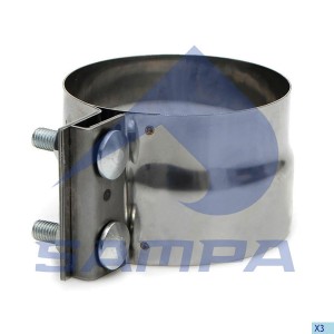 Хомут глушителя VOLVO FL переходной (d1=101.6 d2=106.6) SAMPA 030446 SAMPA