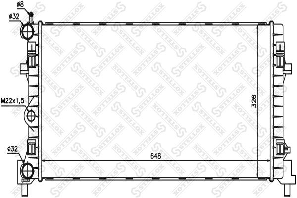 радиатор системы охлаждения!\ Seat Ibiza V 1.2-1.6i 08> 10-26222-SX STELLOX
