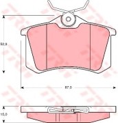 Колодки тормозные дисковые(аналог TRW GDB823) GDB823ZFR GDB823ZFR ZF