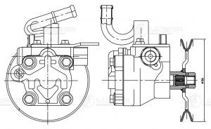 Насос ГУР для а/м Kia Rio (05-) 1.4i (LPS 0811) LPS 0811 LUZAR