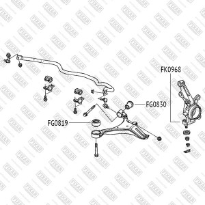 сайлентблок рычага переднего задний!\ Honda Civic/CR-V/FR-V/Stream 01> FG0830 FIXAR