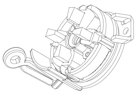Узел щеточный стартера для а.м Ford Focus II 04- 1.4i,1.6i,Focus III 10- 1.6Ti V VBS 1402 START VOLT