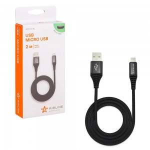 Кабель для телефона "AIRLINE" USB - micro USB 2м ACH-C-46 AIRLINE
