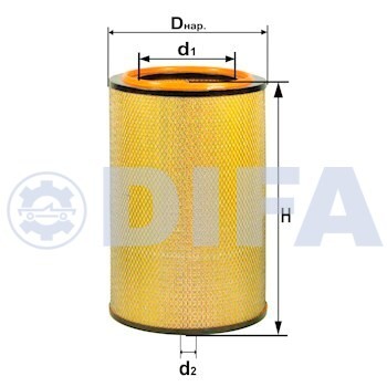 Элемент фильтрующий очистки воздуха основной (ЭФВ721-1109560-10) DIFA DIFA4313K DIFA