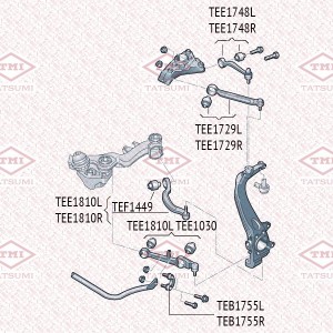 Рычаг передней подвески верхний R AUDI A4/A6/Allroad 95-SKODA Superb 01-VW Passa TEE1729R TATSUMI