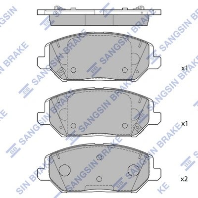 Колодки тормозные KIA Ceed (18-) передние (4шт.) SANGSIN SP4242 SANGSIN