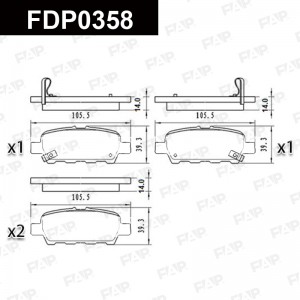 Тормозные колодки дисковые смесь CERAMIC FDP0358 FDP0358 FAP
