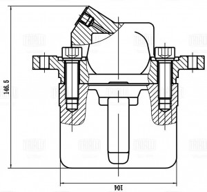 Суппорт тормозной передний правый d=48 мм CF 204802 TRIALLI