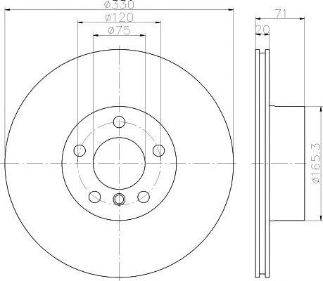 Тормозной диск с покрытием PRO, зад, BMW, X3 (F25),X4 (F26), 92256303 92256303 TEXTAR
