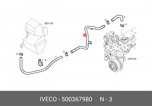 500367980 НАГНЕТАТЕЛЬНАЯ ТРУБА 500367980 IVECO
