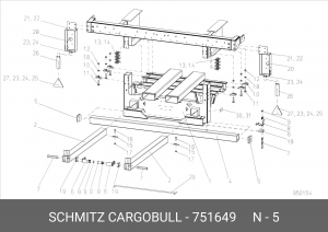 Заглушка на бампер 751649 SCHMITZ CARGOBULL