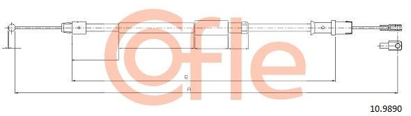 трос ручника задний левый и правый!\ MB Sprinter all 06> 92109890 COFLE