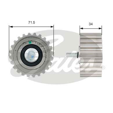 Направляющий ролик привода ГРМ PowerGrip® T42183 GATES