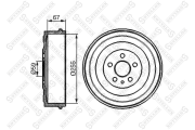 барабан тормозной!\ Citroen Evasion, Fiat Scudo 1.9D-2.1TD 95> 6026-1902-SX STELLOX