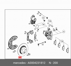 MERCEDES BENZ W205 (2014>) A0004231812 MERCEDES BENZ
