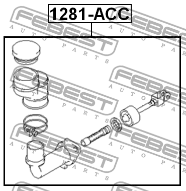 Цилиндр сцепления главный 1281-ACC 1281-ACC FEBEST