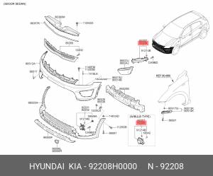 Деталь 92208H0000 HYUNDAI KIA