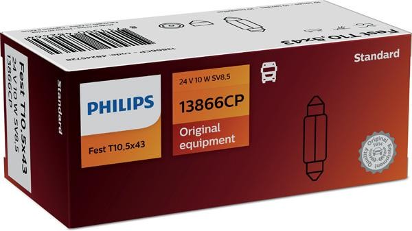 Лампа 24V C10W SV8.5-8 43мм PHILIPS 13866CP PHILIPS
