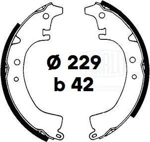 Колодки торм. Toyota Corolla (95-) барабан. 229x42 т/с Akebono (GF 4515) GF 4515 TRIALLI